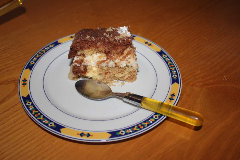 torta cioccolato e cocco con noci