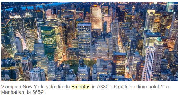 promozione emirates dubai